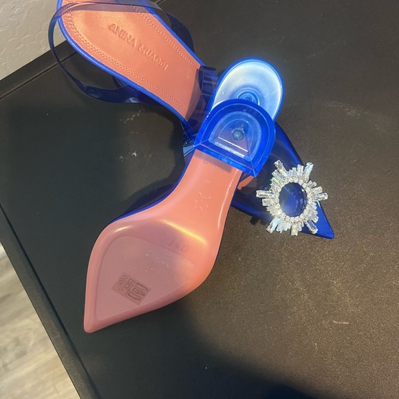 Amina muaddi glass toe heels size 38 new main image 7